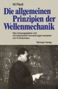 cover of the book Die allgemeinen Prinzipien der Wellenmechanik: Neu herausgegeben und mit historischen Anmerkungen versehen von Norbert Straumann