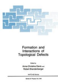 cover of the book Formation and Interactions of Topological Defects: Proceedings of a NATO Advanced Study Institute on Formation and Interactions of Topological Defects, held August 22–September 2, 1994, in Cambridge, England