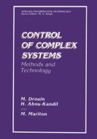 cover of the book Control of Complex Systems: Methods and Technology