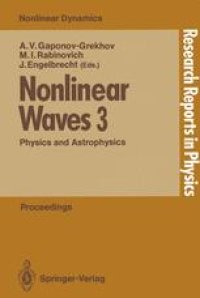 cover of the book Nonlinear Waves 3: Physics and Astrophysics Proceedings of the Gorky School 1989