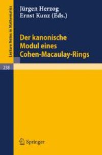 cover of the book Der kanonische Modul eines Cohen-Macaulay-Rings