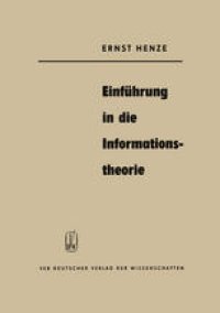 cover of the book Einführung in die Informationstheorie