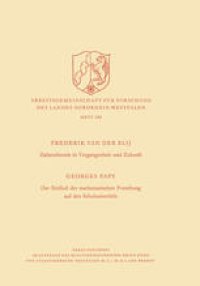 cover of the book Zahlentheorie in Vergangenheit und Zukunft. Der Einfluß der mathematischen Forschung auf den Schulunterricht