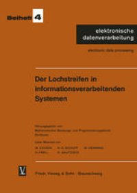 cover of the book Der Lochstreifen in informationsverarbeitenden Systemen