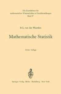 cover of the book Mathematische Statistik