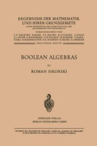 cover of the book Boolean Algebras: Reihe: Reelle Funktionen