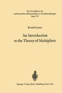 cover of the book An Introduction to the Theory of Multipliers