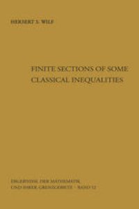 cover of the book Finite Sections of Some Classical Inequalities