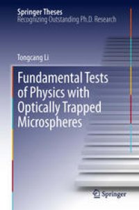 cover of the book Fundamental Tests of Physics with Optically Trapped Microspheres