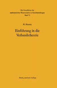 cover of the book Einführung in die Verbandstheorie