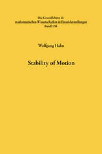 cover of the book Stability of Motion