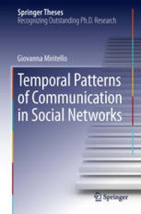 cover of the book Temporal Patterns of Communication in Social Networks