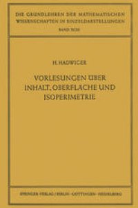 cover of the book Vorlesungen Über Inhalt, Oberfläche und Isoperimetrie