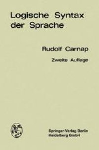 cover of the book Logische Syntax der Sprache