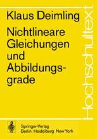 cover of the book Nichtlineare Gleichungen und Abbildungsgrade