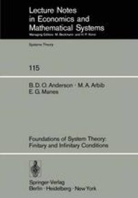 cover of the book Foundations of System Theory: Finitary and Infinitary Conditions