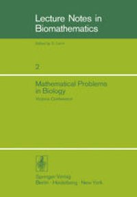 cover of the book Mathematical Problems in Biology: Victoria Conference