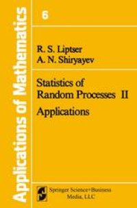 cover of the book Statistics of Random Processes II: Applications