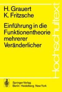 cover of the book Einführung in die Funktionentheorie mehrerer Veränderlicher