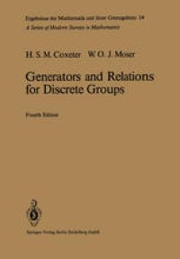 cover of the book Generators and Relations for Discrete Groups