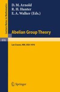 cover of the book Abelian Group Theory: Proceedings of the 2nd New Mexico State University Conference, Held at Las Cruces, New Mexico, December 9–12, 1976