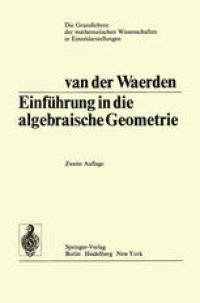 cover of the book Einführung in die algebraische Geometrie