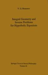 cover of the book Integral Geometry and Inverse Problems for Hyperbolic Equations