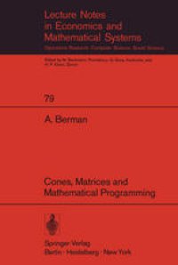 cover of the book Cones, Matrices and Mathematical Programming