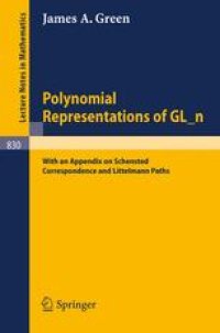 cover of the book Polynomial Representations of GLn