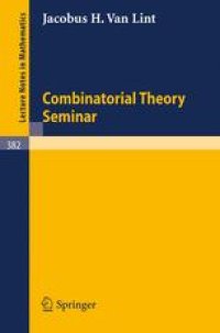 cover of the book Combinatorial Theory Seminar Eindhoven University of Technology