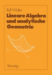 cover of the book Lineare Algebra und analytische Geometrie