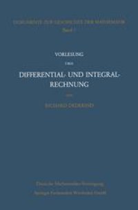 cover of the book Vorlesung über Differential- und Integralrechnung 1861/62