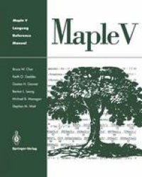 cover of the book Maple V Language Reference Manual