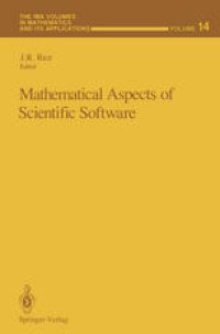 cover of the book Mathematical Aspects of Scientific Software