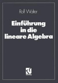 cover of the book Einführung in die lineare Algebra