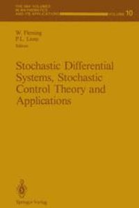 cover of the book Stochastic Differential Systems, Stochastic Control Theory and Applications