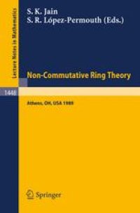 cover of the book Non-Commutative Ring Theory: Proceedings of a Conference held in Athens, Ohio Sept. 29–30, 1989