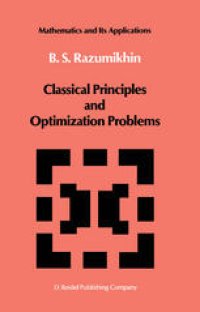 cover of the book Classical Principles and Optimization Problems