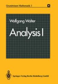 cover of the book Analysis I