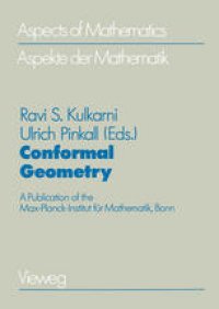 cover of the book Conformal Geometry: A Publication of the Max-Planck-Institut für Mathematik, Bonn