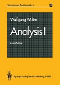 cover of the book Analysis I