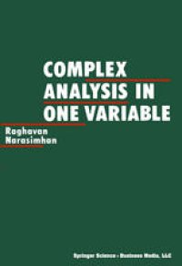 cover of the book Complex Analysis in one Variable