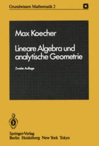 cover of the book Lineare Algebra und analytische Geometrie