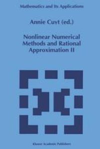 cover of the book Nonlinear Numerical Methods and Rational Approximation II