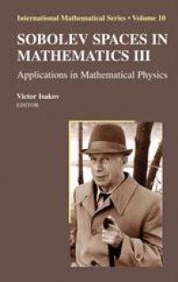 cover of the book Sobolev Spaces in Mathematics III: Applications in Mathematical Physics