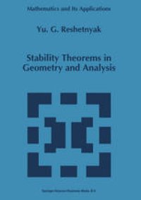 cover of the book Stability Theorems in Geometry and Analysis