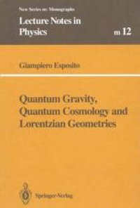 cover of the book Quantum Gravity, Quantum Cosmology and Lorentzian Geometries