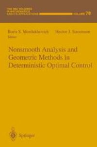 cover of the book Nonsmooth Analysis and Geometric Methods in Deterministic Optimal Control