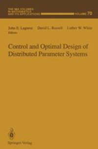 cover of the book Control and Optimal Design of Distributed Parameter Systems