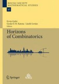 cover of the book Horizons of Combinatorics